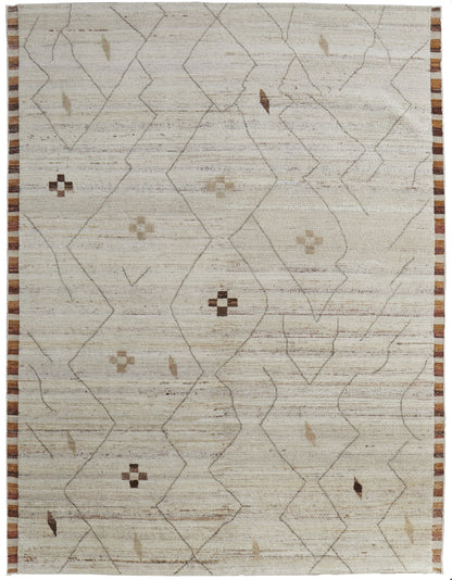 Kasbah Transitional Moroccan - Ivory/Tan/Orange Area Rug