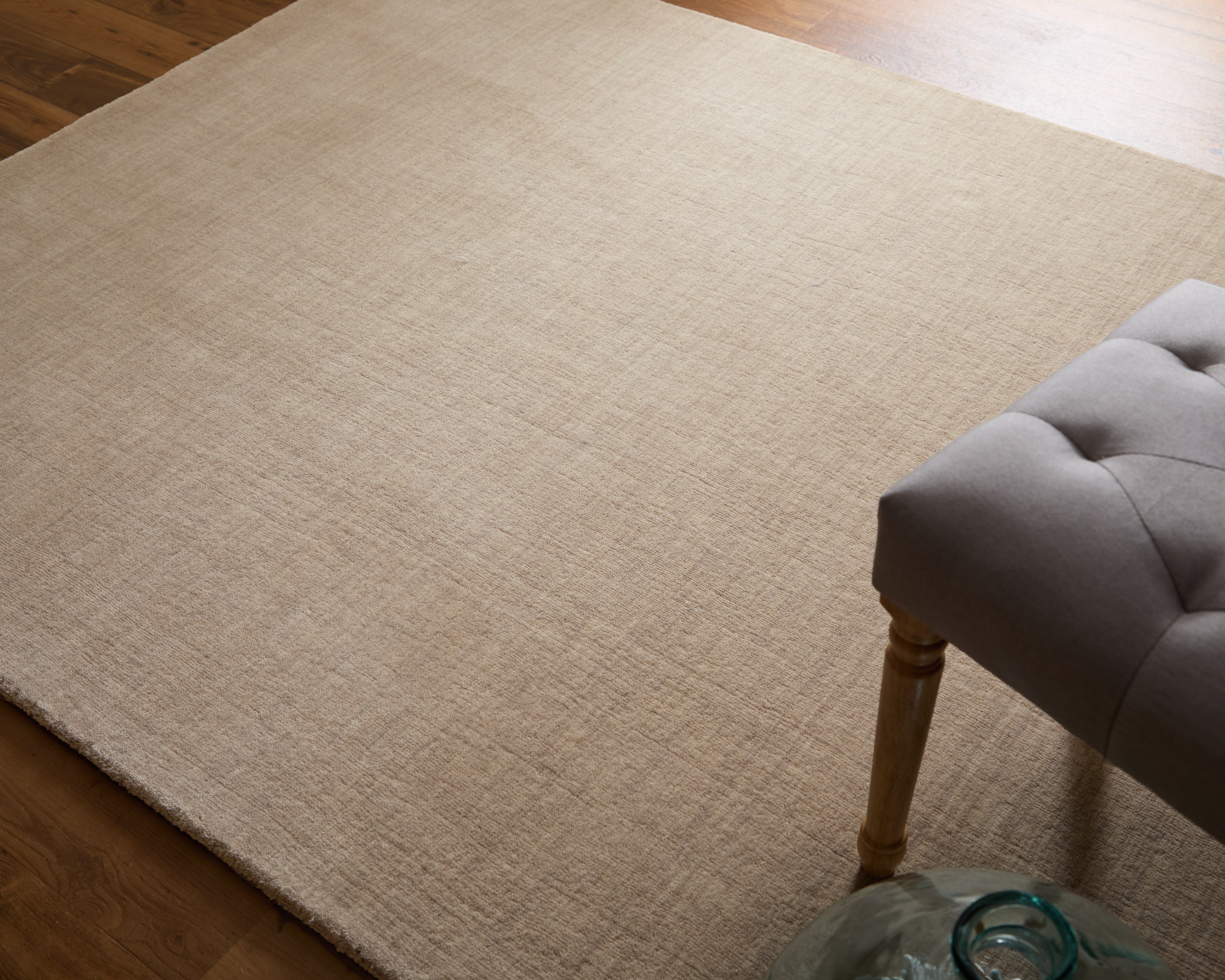 Luna Modern Solid - Tan Area Rug