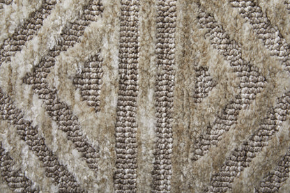 Colton Modern Geometric - Tan/Ivory/Brown Area Rug