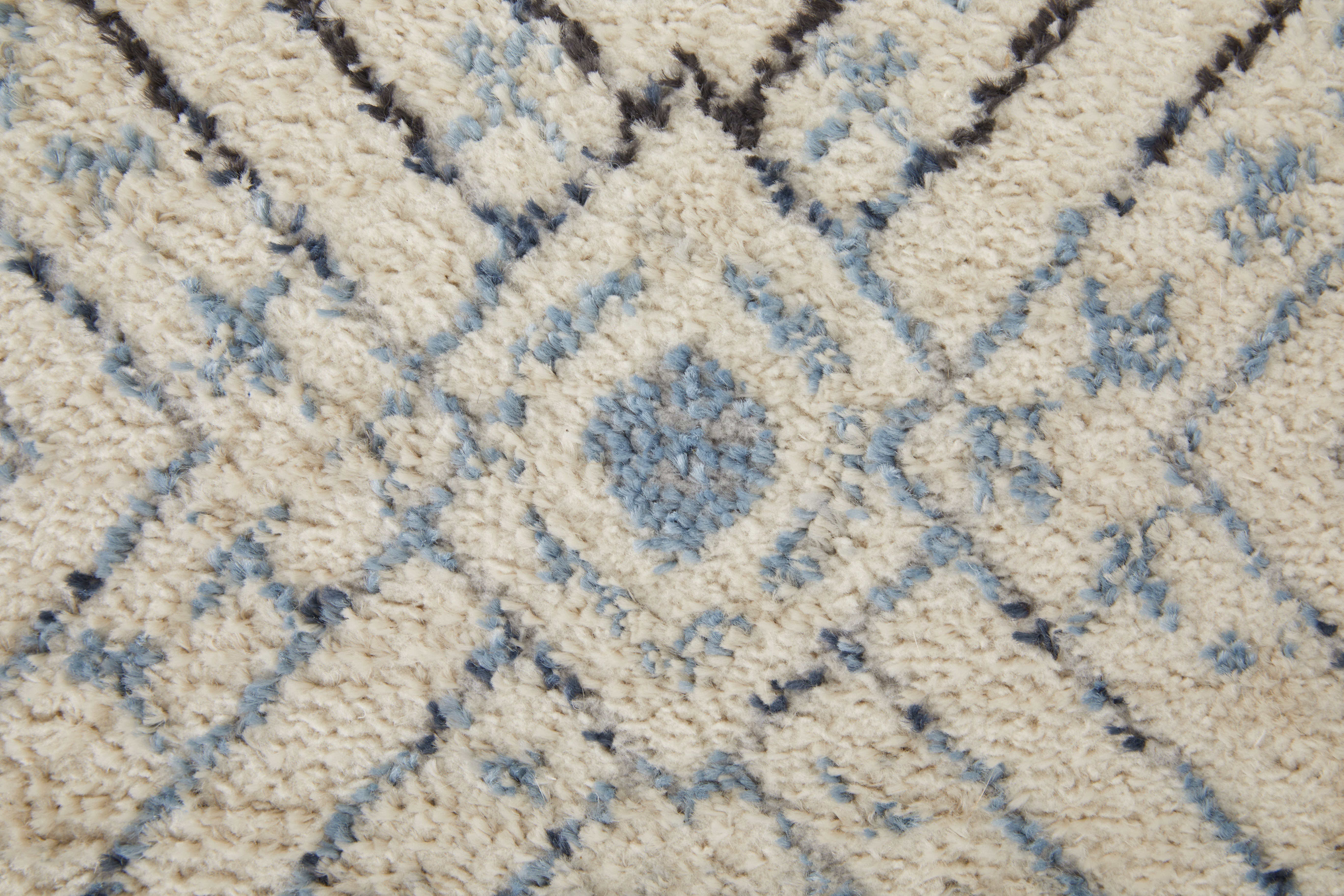 Camellia Transitional Geometric - Ivory/Blue/Gray