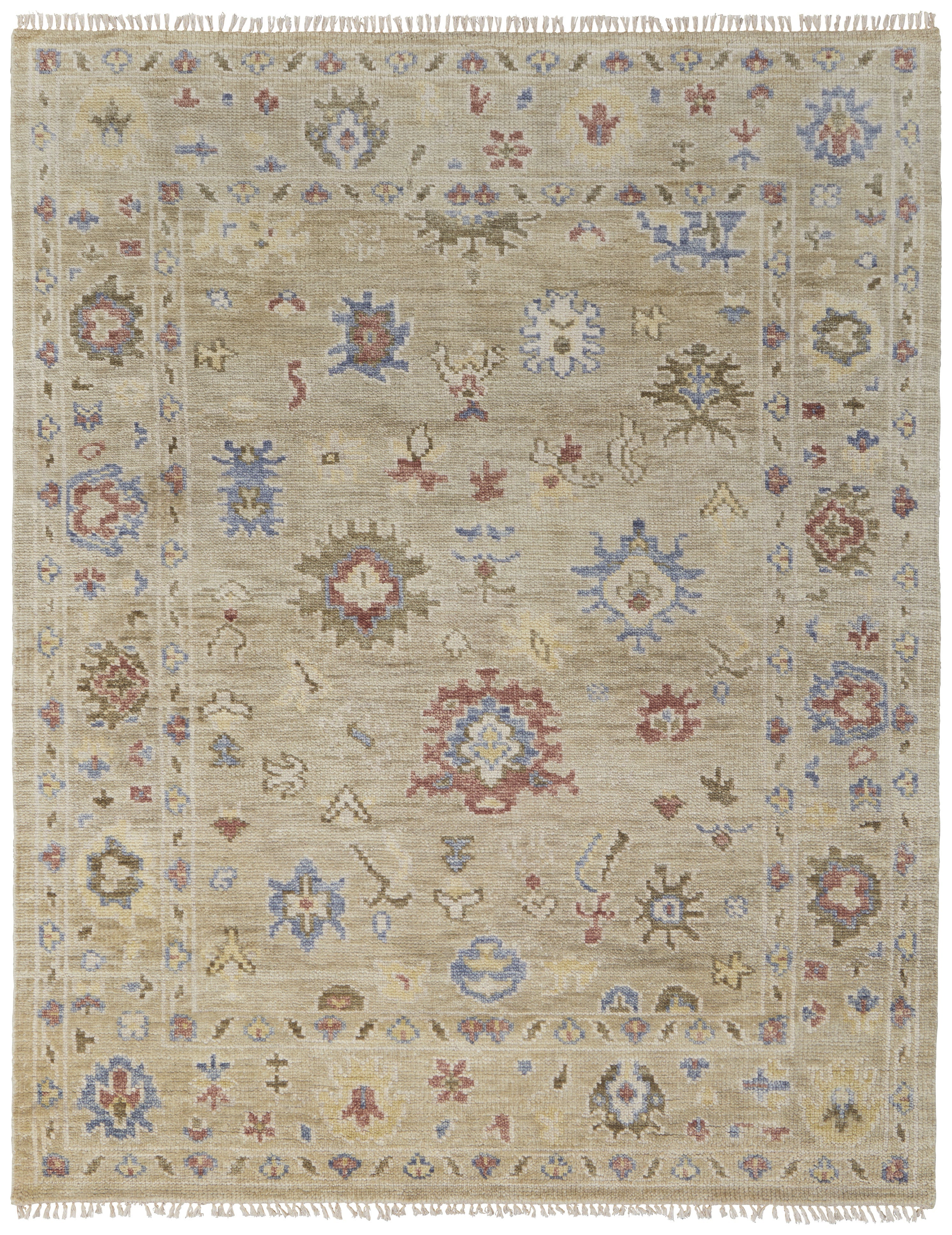 Fillmore Transitional Floral & Botanical - Brown/Tan/Blue Area Rug