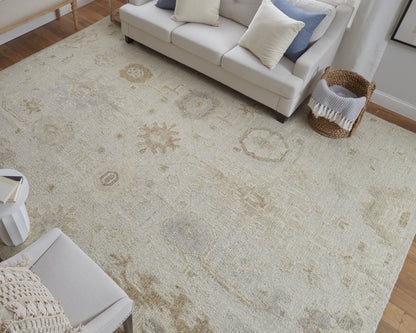 Grafton Transitional Floral & Botanical - Tan/Ivory/Orange Area Rug
