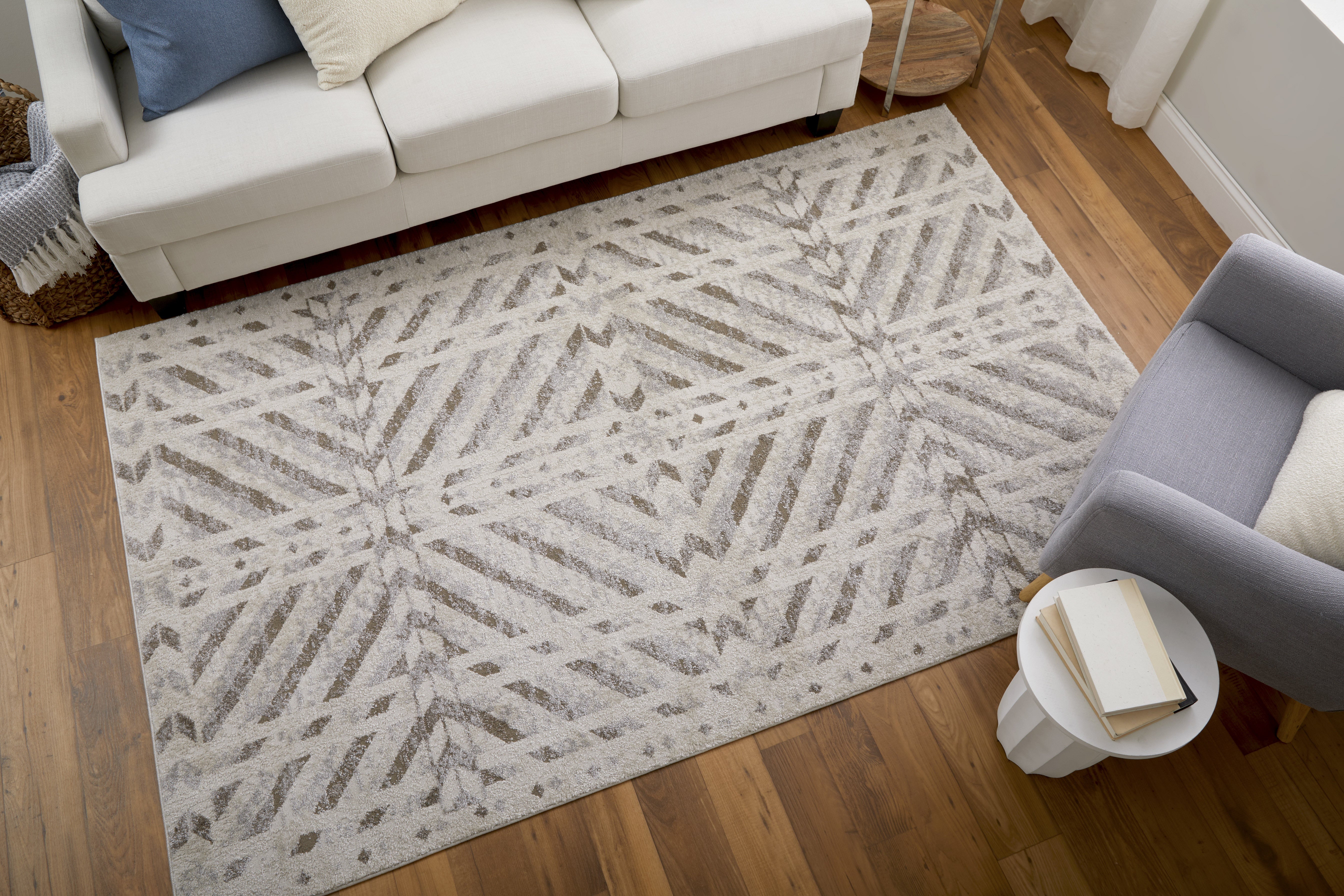 Vancouver Modern Geometric - Ivory/Tan/Brown Area Rug