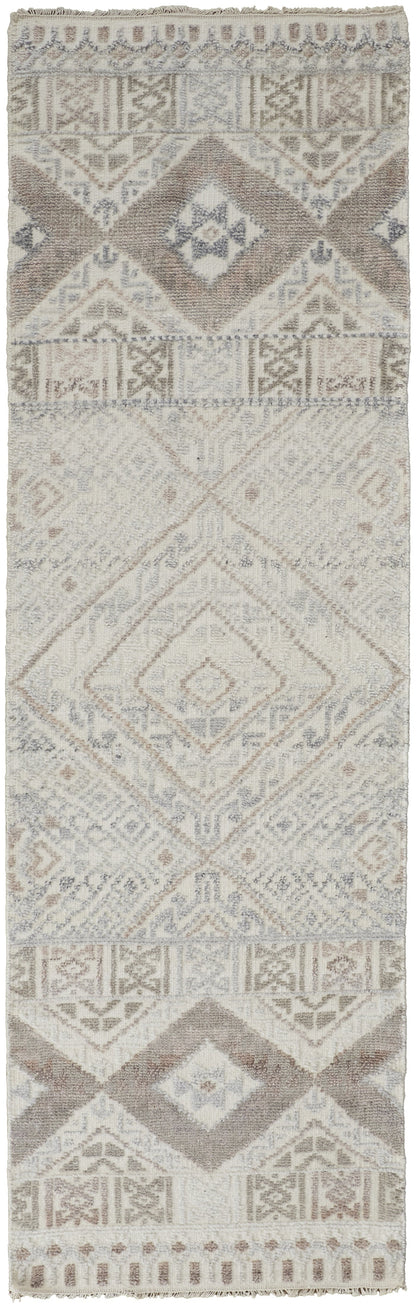 Payton Transitional Diamond - Gray/Ivory/Pink