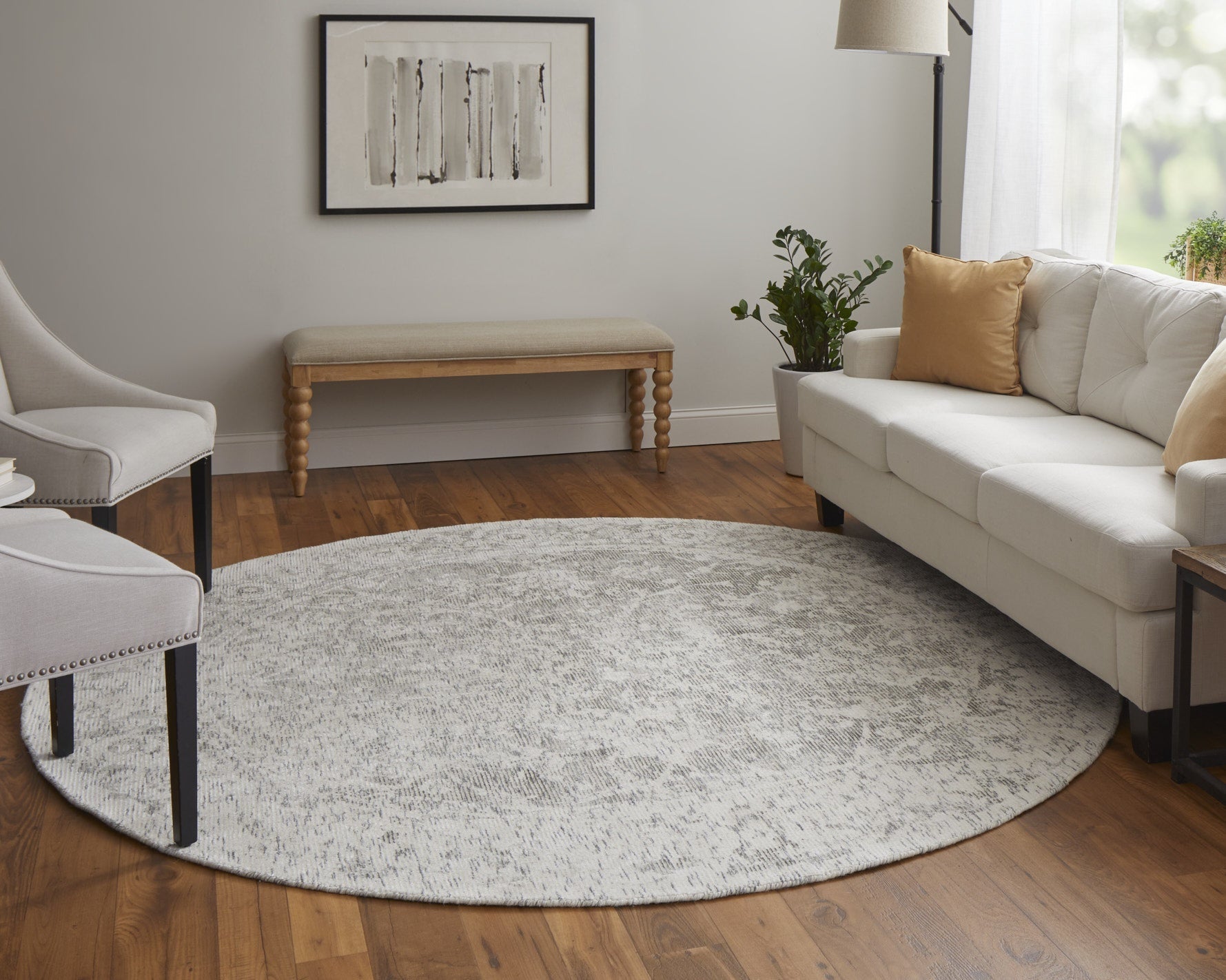 Reagan Transitional Floral & Botanical - Ivory/Gray