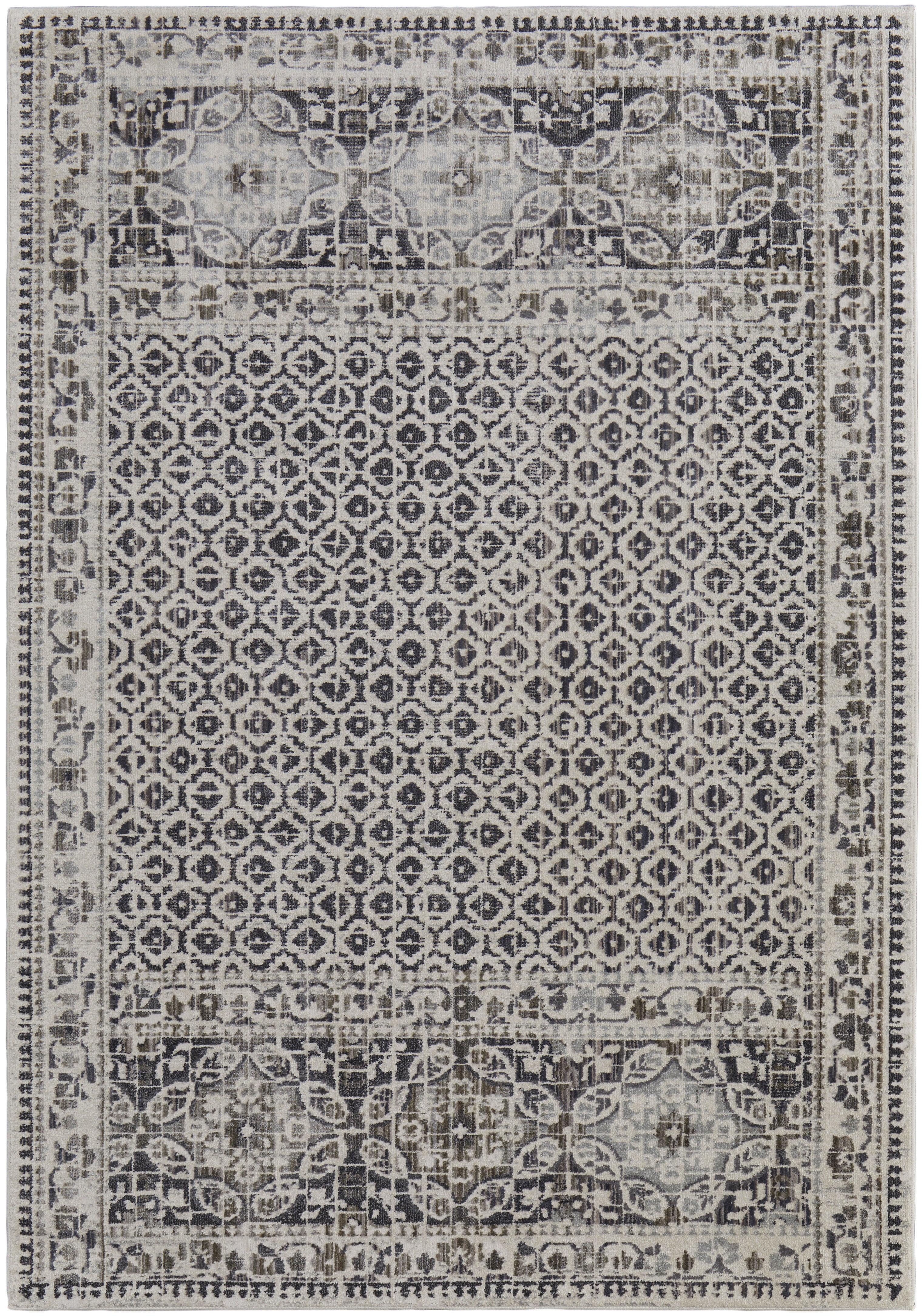 Kano Transitional Distressed - Ivory/Taupe/Gray Area Rug