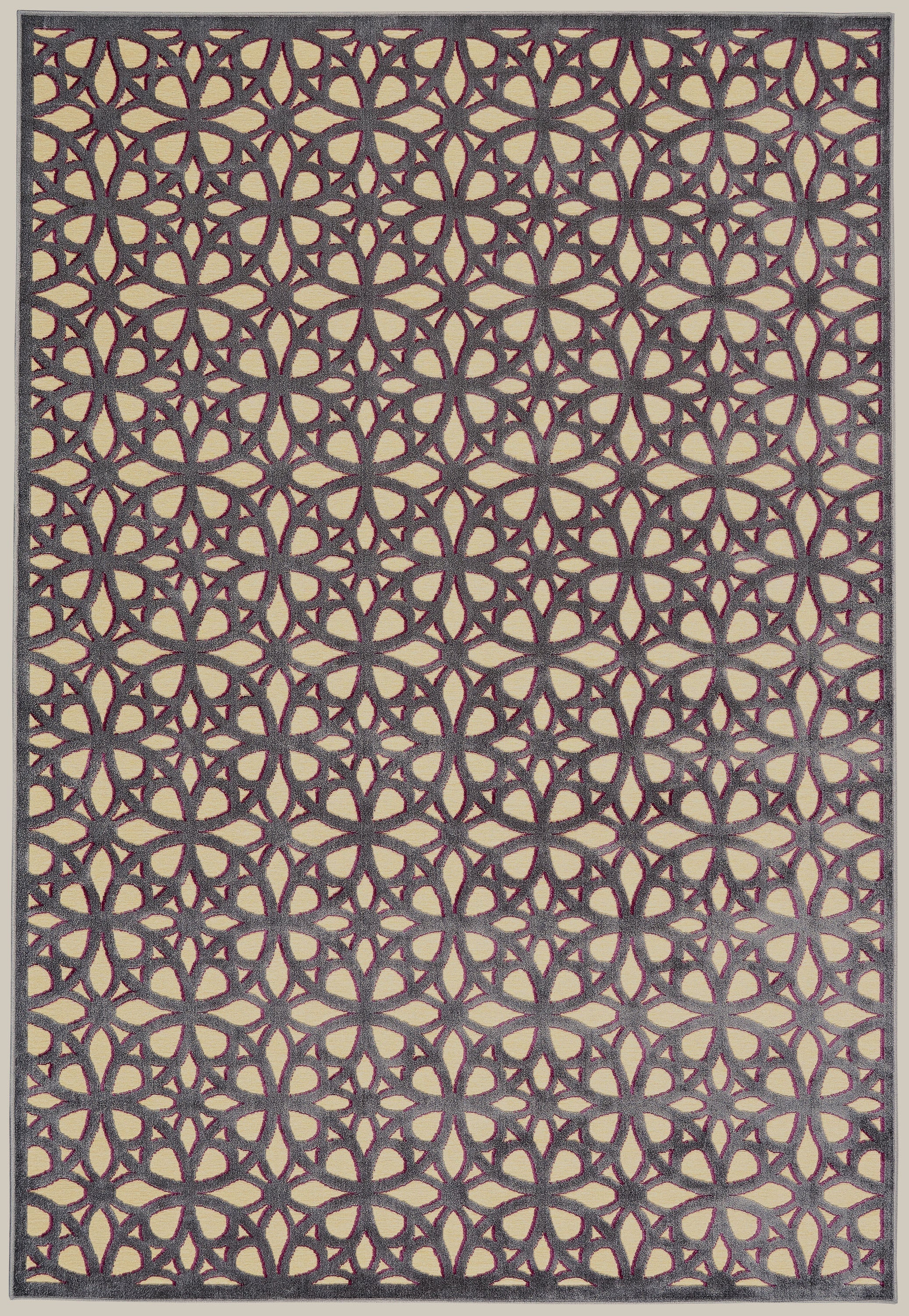 Saphir Rubus Modern Geometric - Tan/Gray/Purple