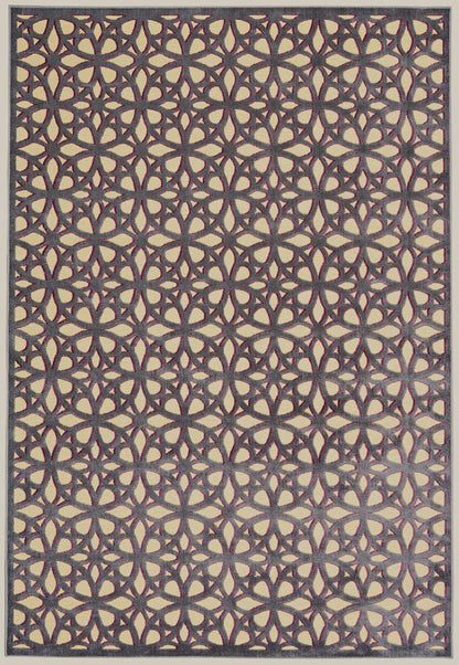 Saphir Rubus Modern Geometric - Tan/Gray/Purple