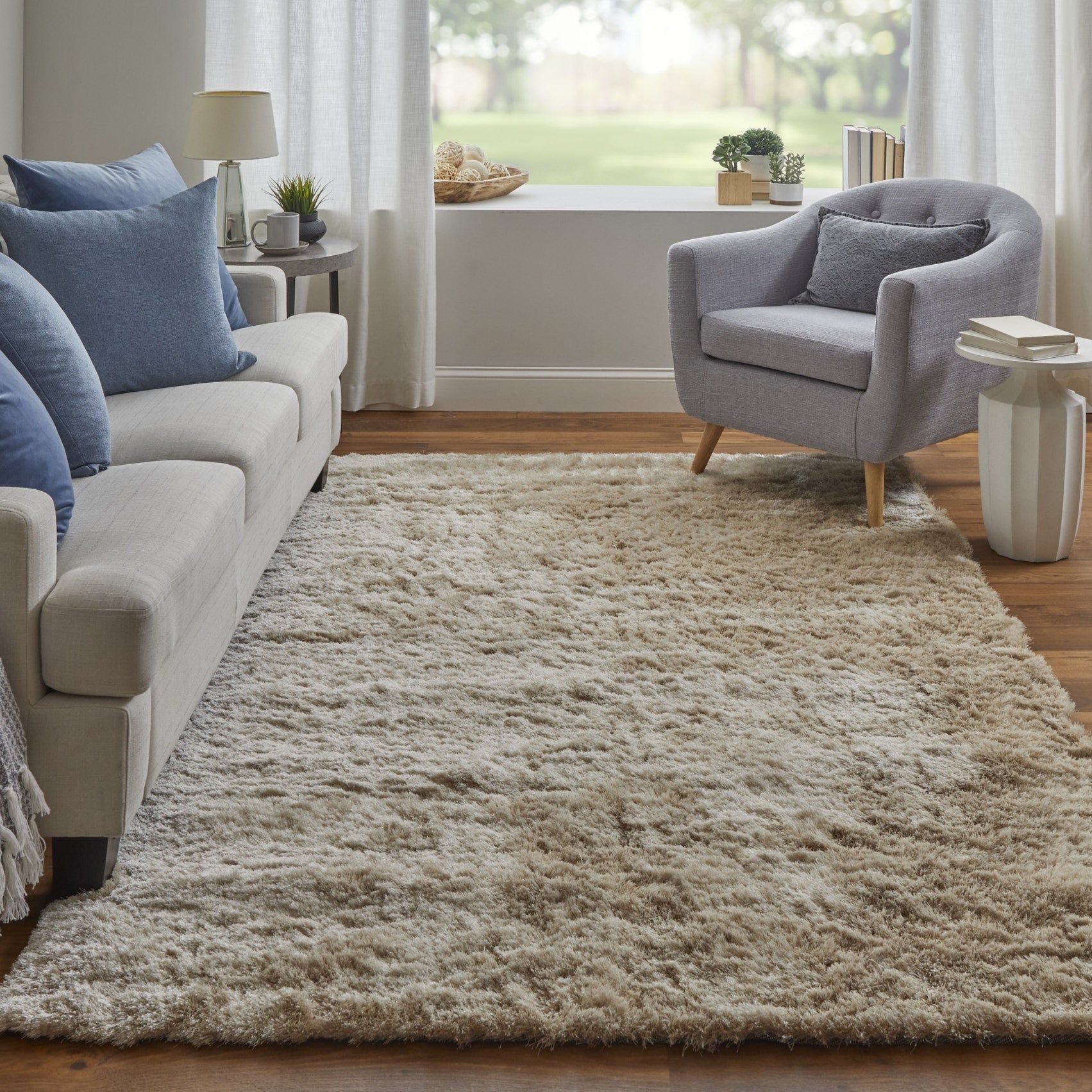 Indochine Modern Solid - Brown/Tan