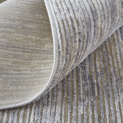 Laina Transitional Distressed - Taupe/Silver/Tan Area Rug