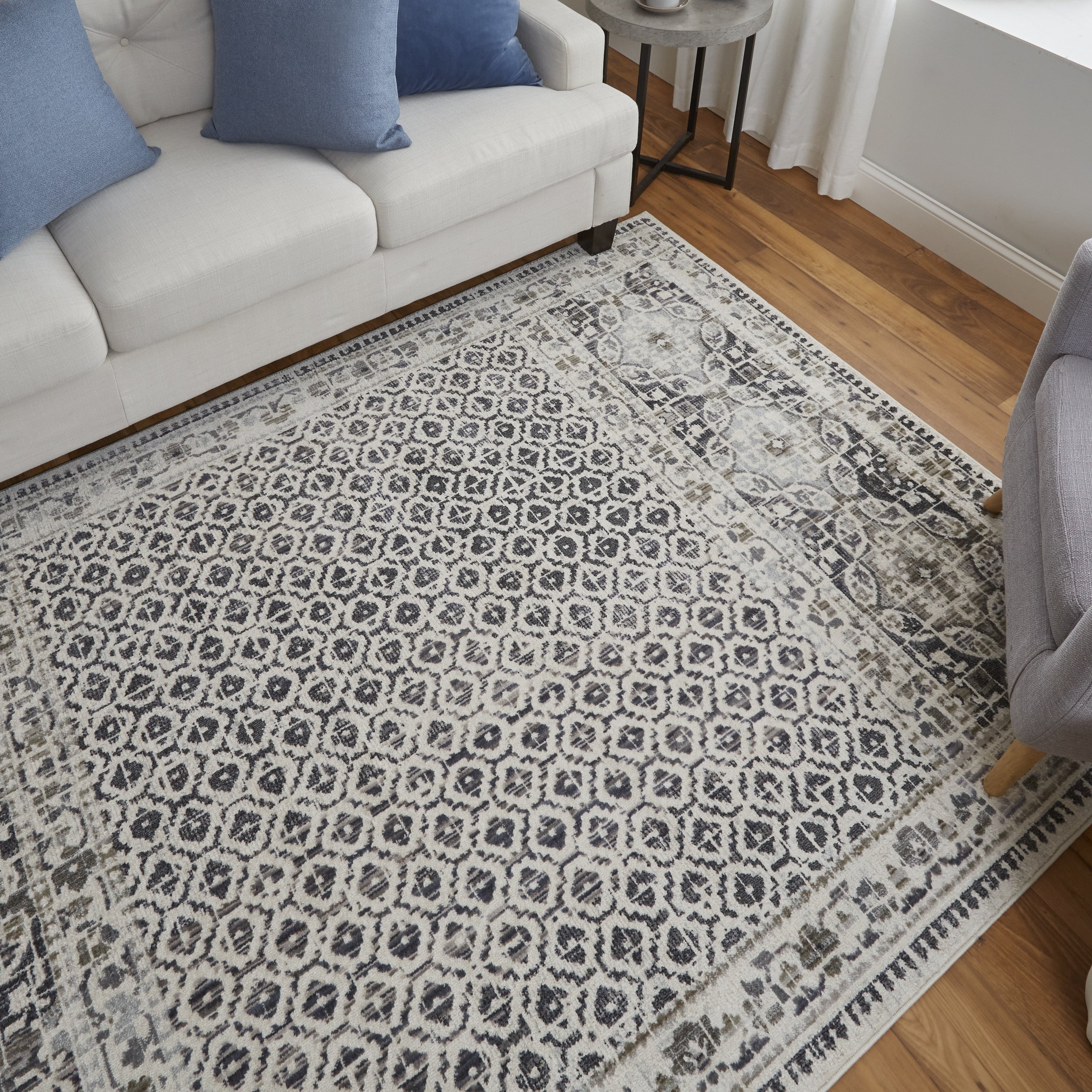 Kano Transitional Distressed - Ivory/Taupe/Gray Area Rug