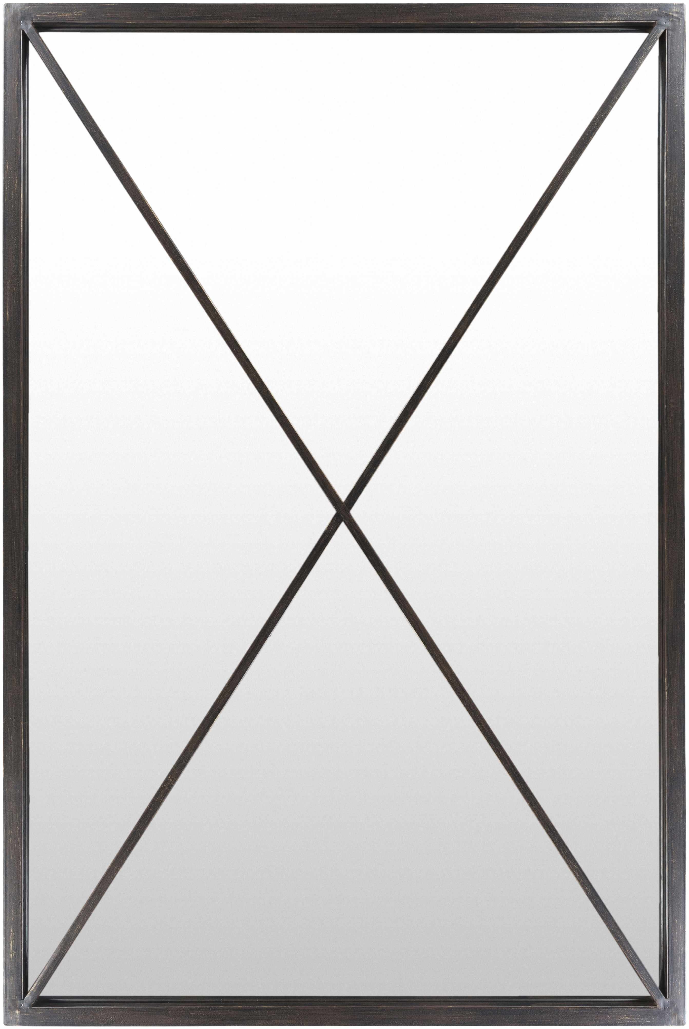 Trendy Rectangular Metal Frame Mirror