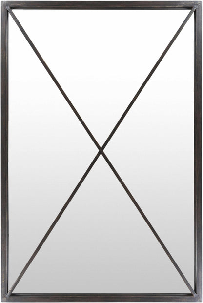 Trendy Rectangular Metal Frame Mirror