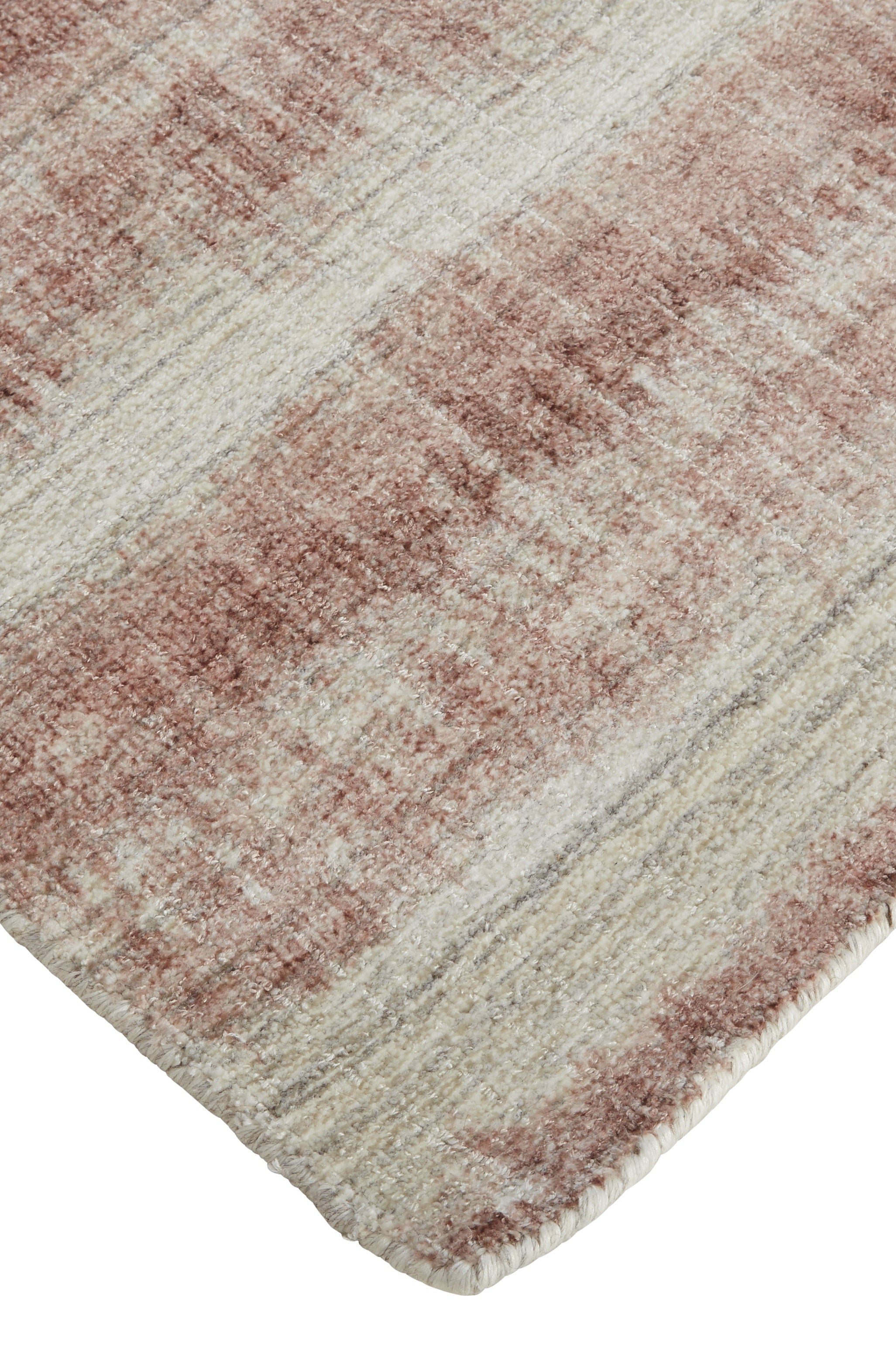 Mackay Transitional Stripes - Tan/Ivory/Pink Area Rug