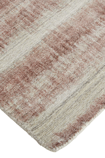 Mackay Transitional Stripes - Tan/Ivory/Pink Area Rug