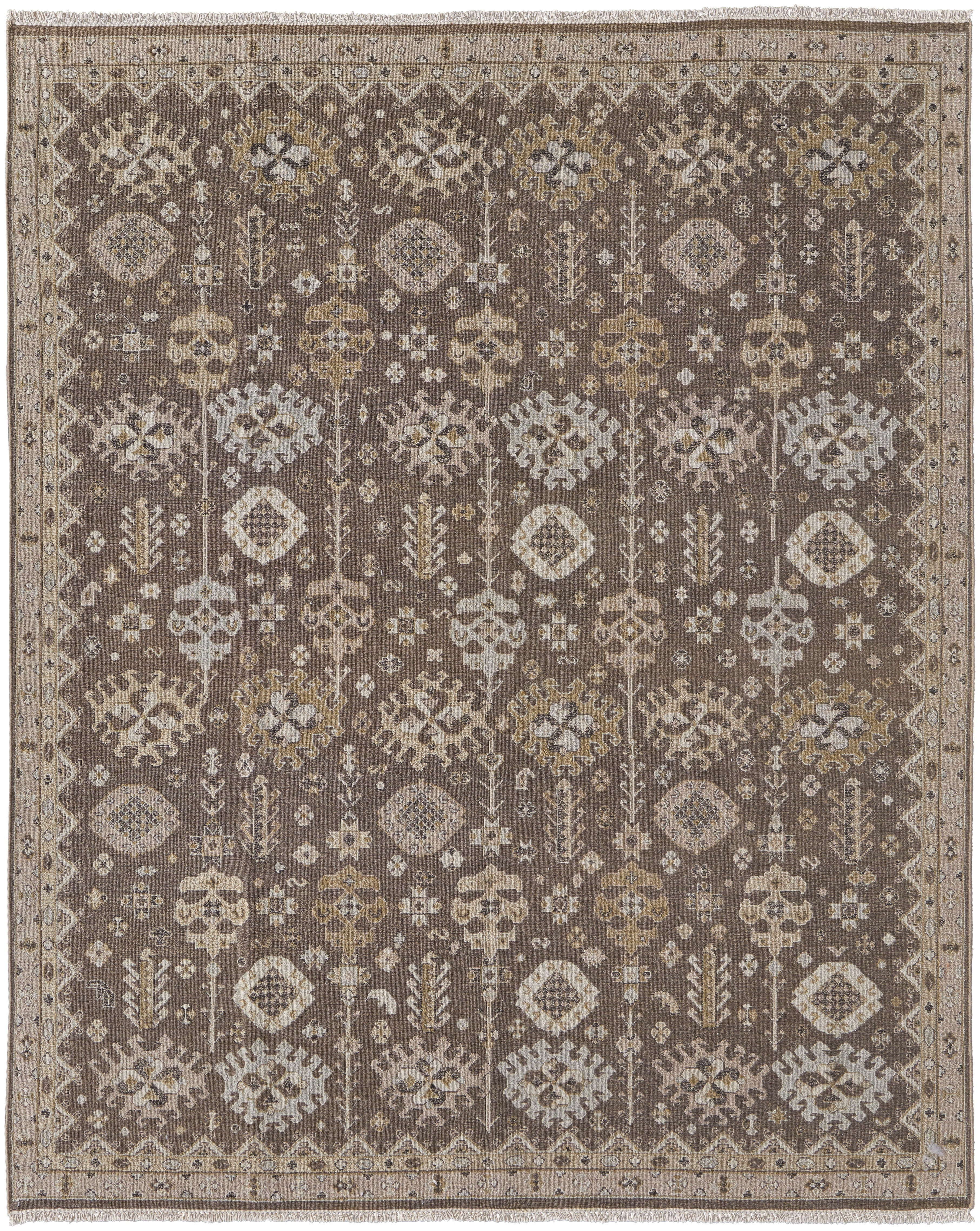 Corbitt Traditional Oriental - Brown/Ivory Area Rug