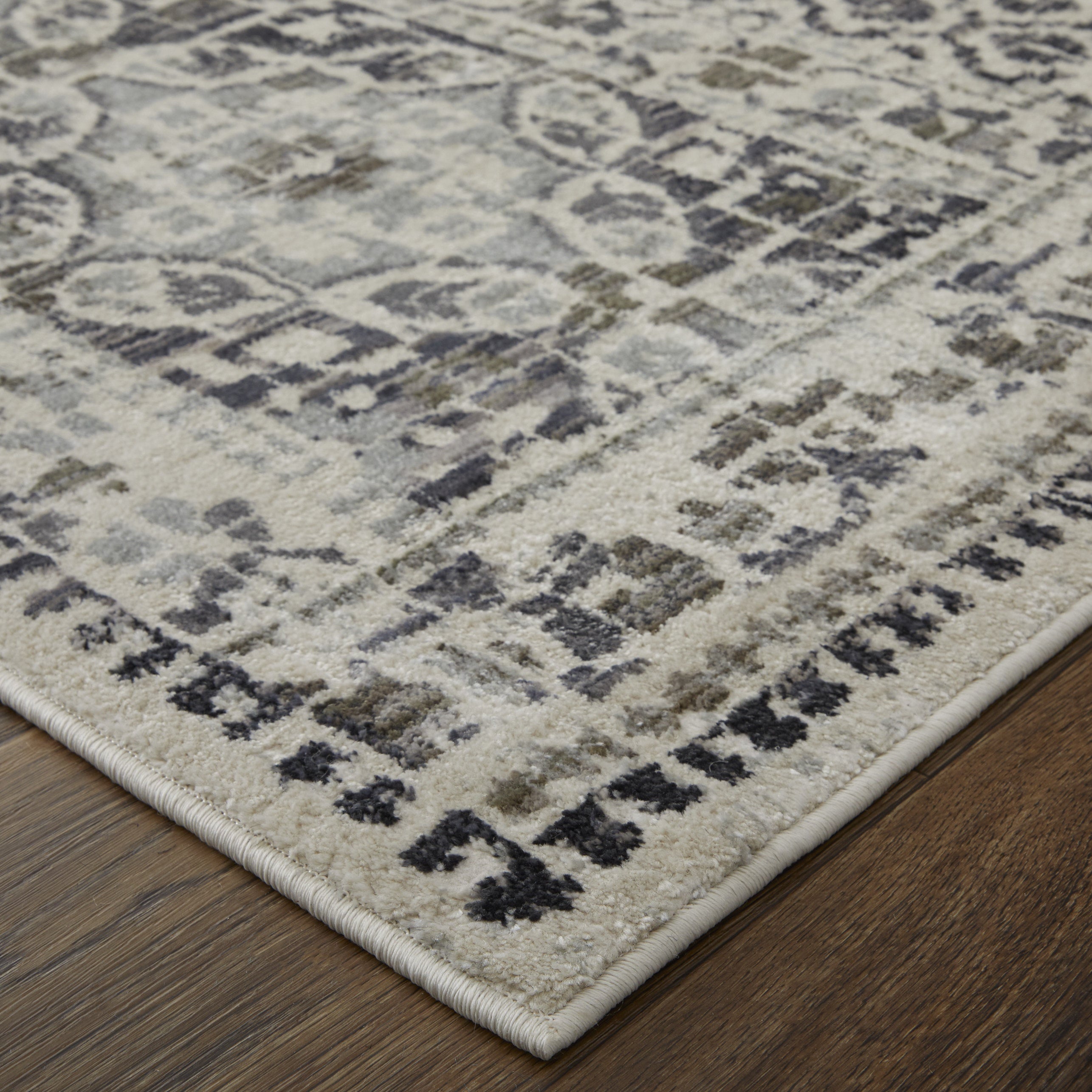 Kano Transitional Distressed - Ivory/Taupe/Gray Area Rug