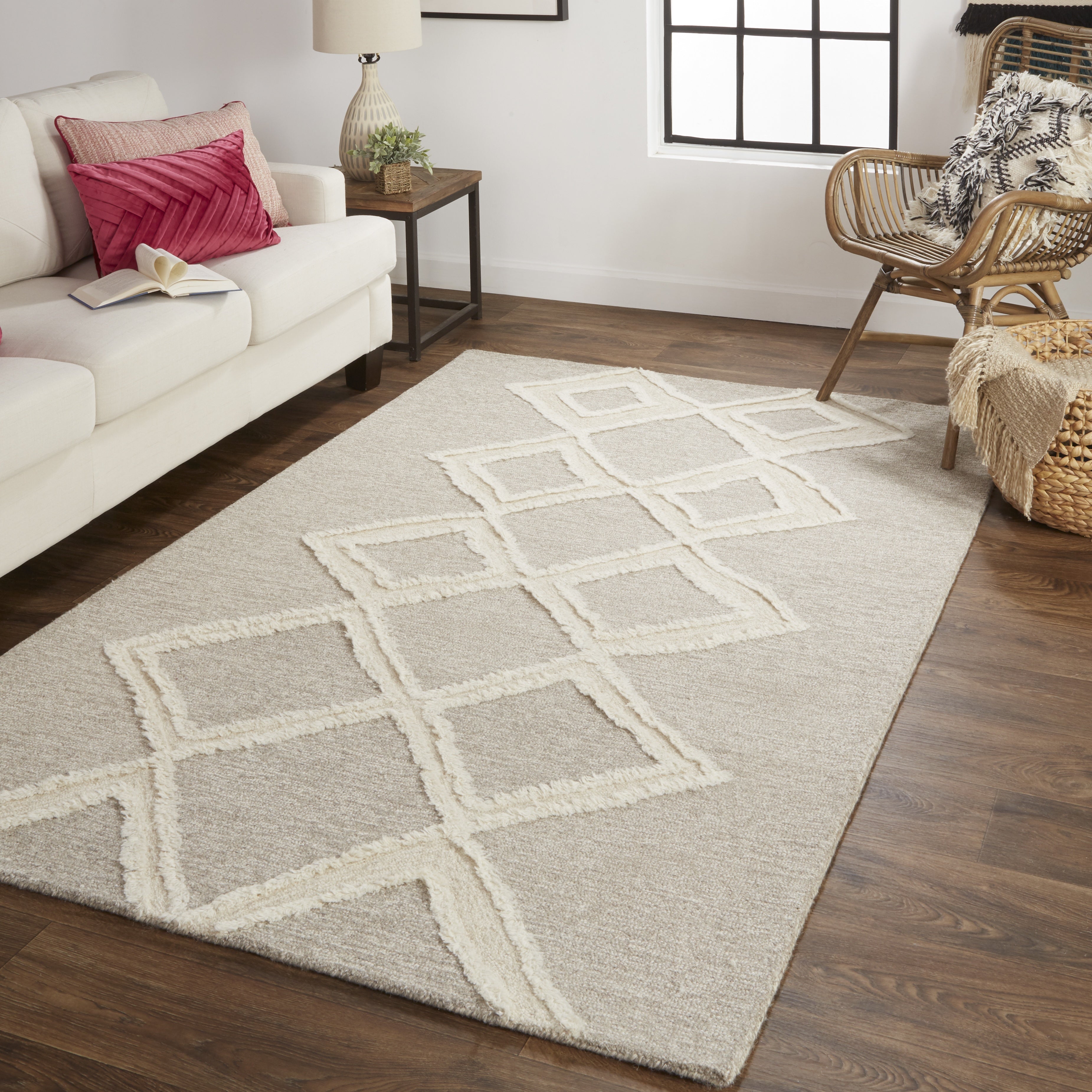 Anica Transitional Geometric - Gray/Ivory Area Rug
