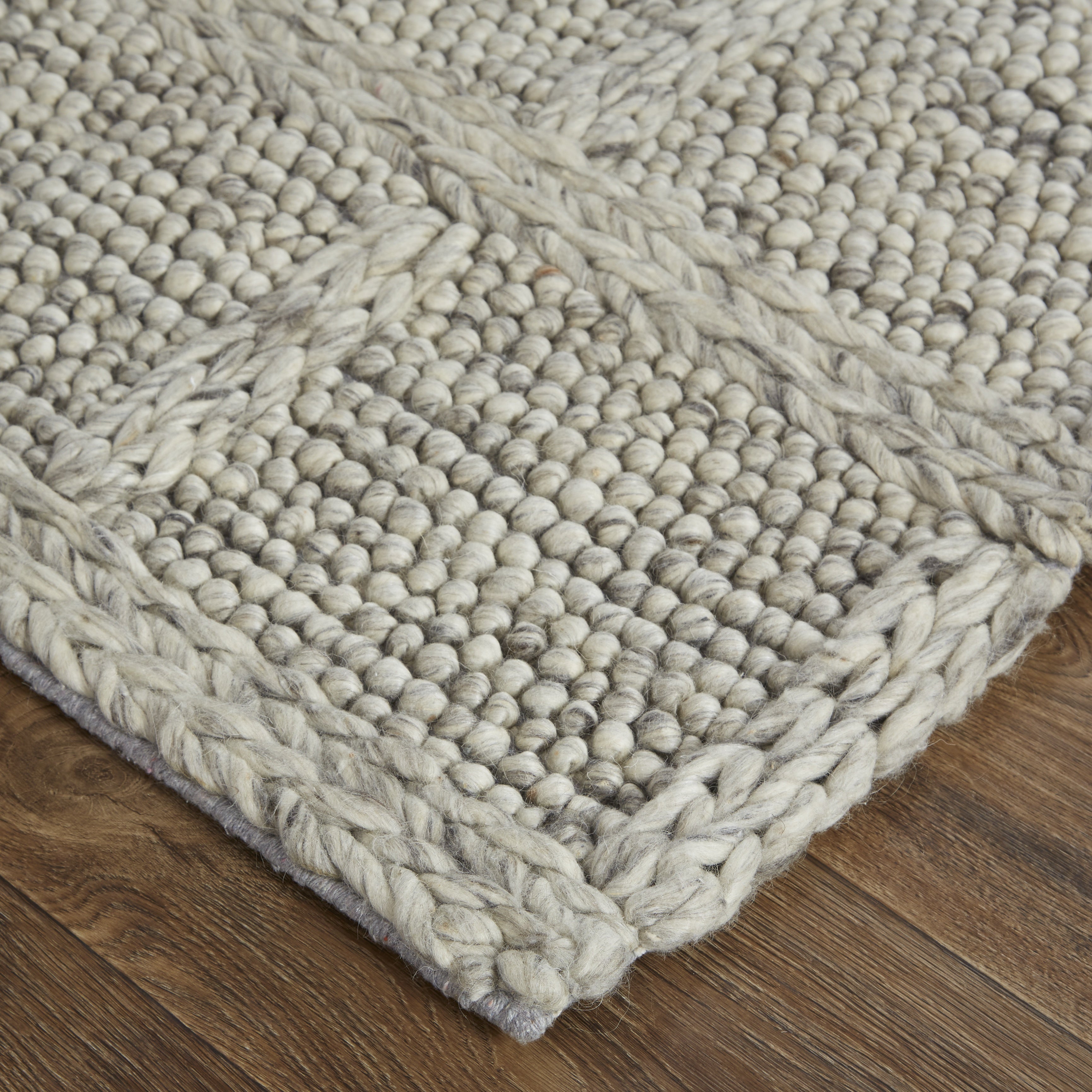 Berkeley Transitional Solid - Ivory/Gray Area Rug