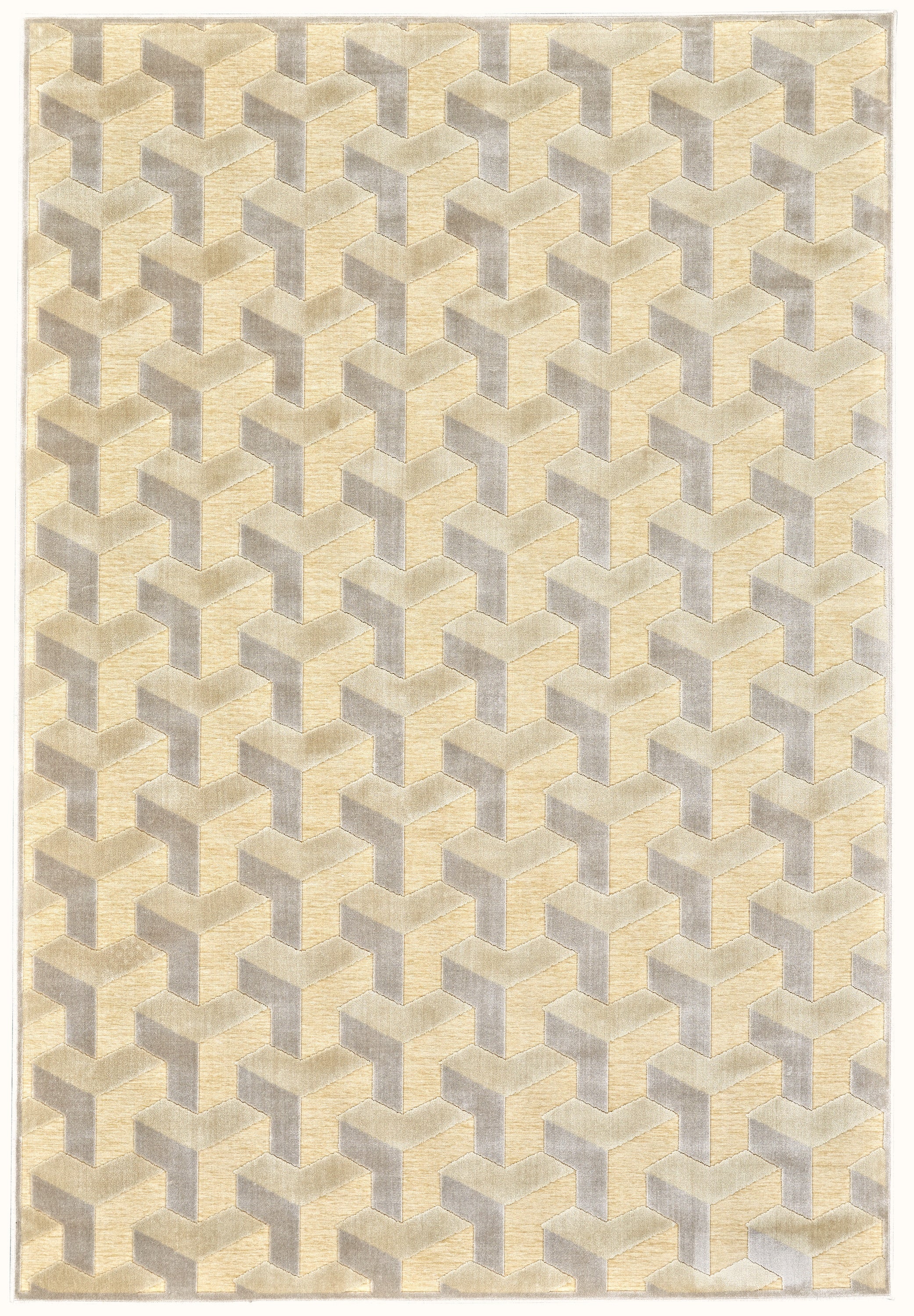 Saphir Zam Modern Geometric - Tan/Gray