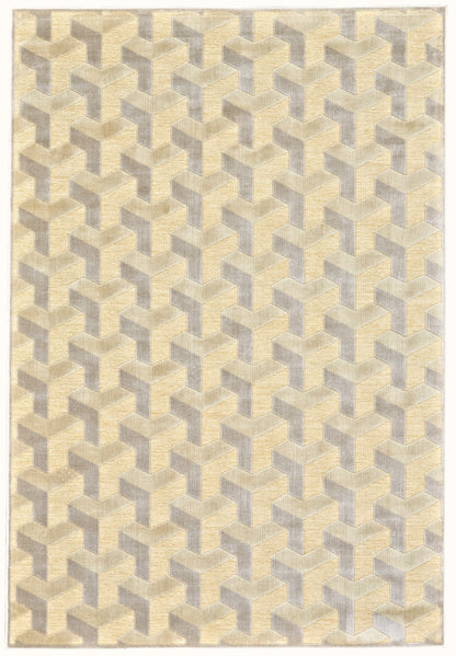 Saphir Zam Modern Geometric - Tan/Gray