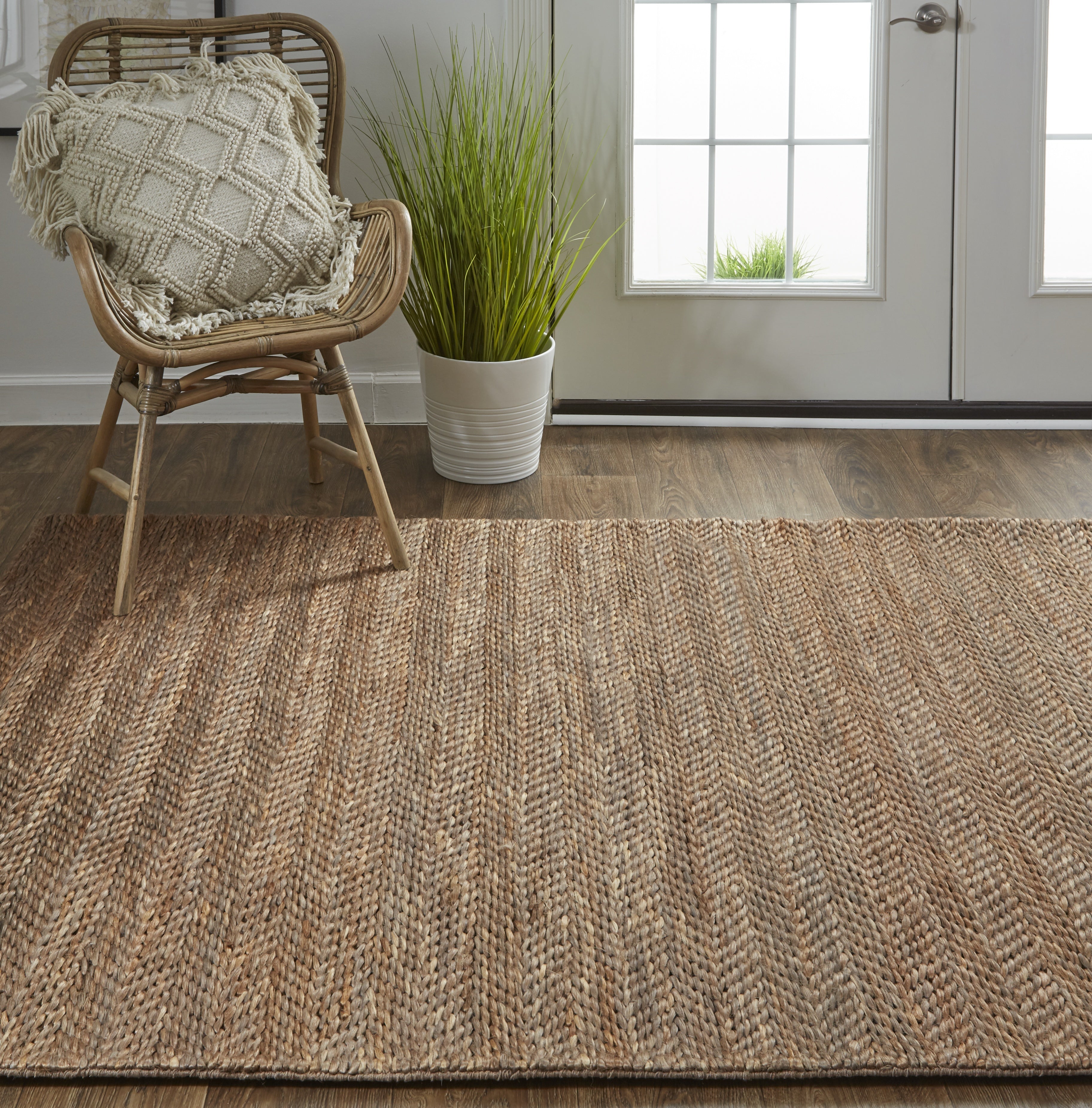 Kaelani Transitional Geometric - Brown/Gray