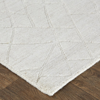 Redford Transitional Solid - Ivory/Gray Area Rug