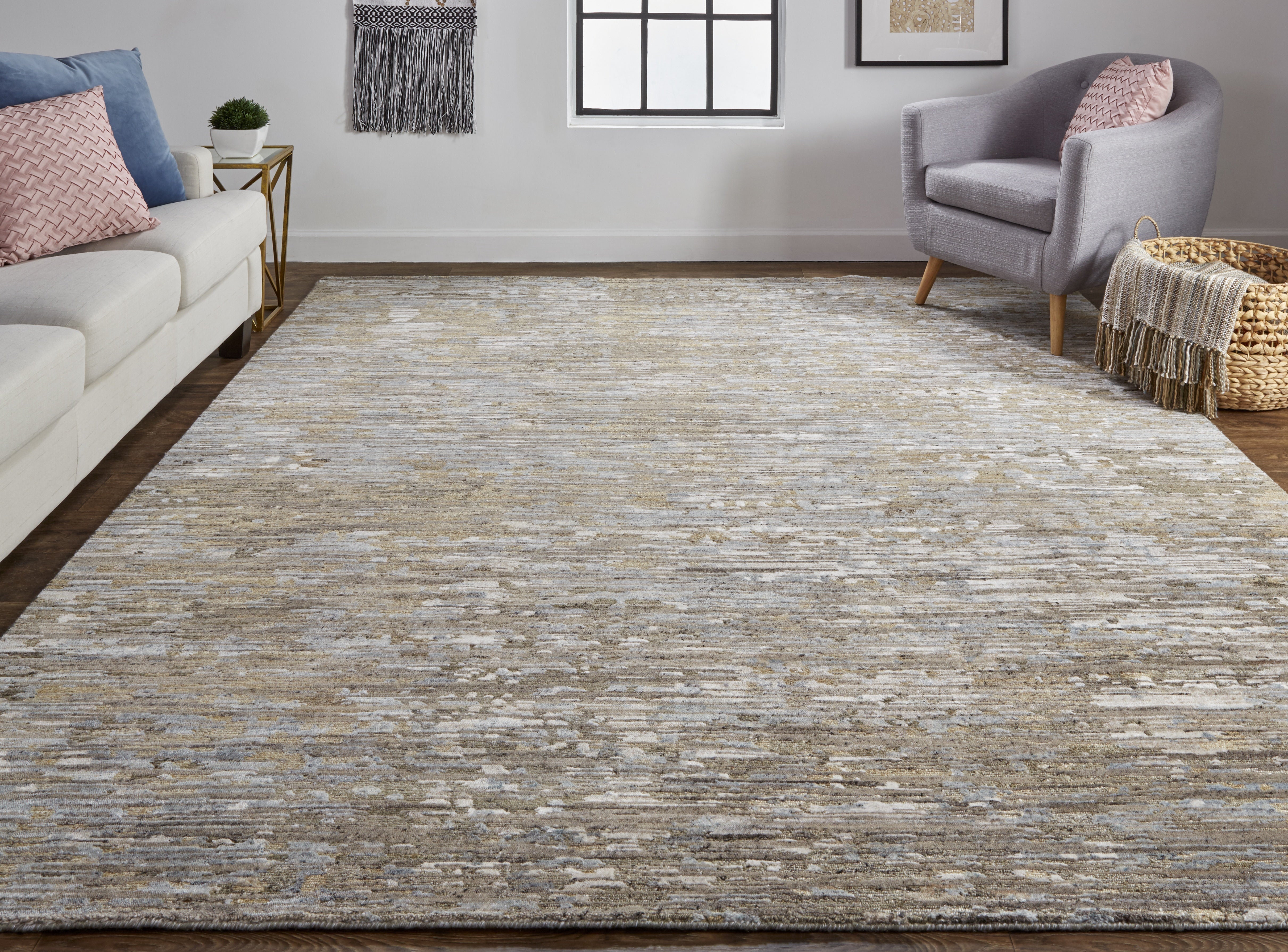 Conroe Modern Abstract - Brown/Gray Area Rug