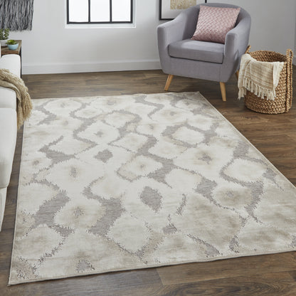 Saphir Zam Modern Abstract - Ivory/Gray/Taupe