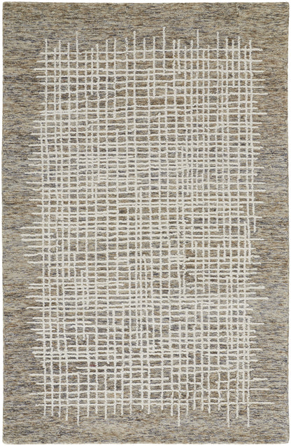 Maddox Transitional Abstract - Tan/Ivory Area Rug