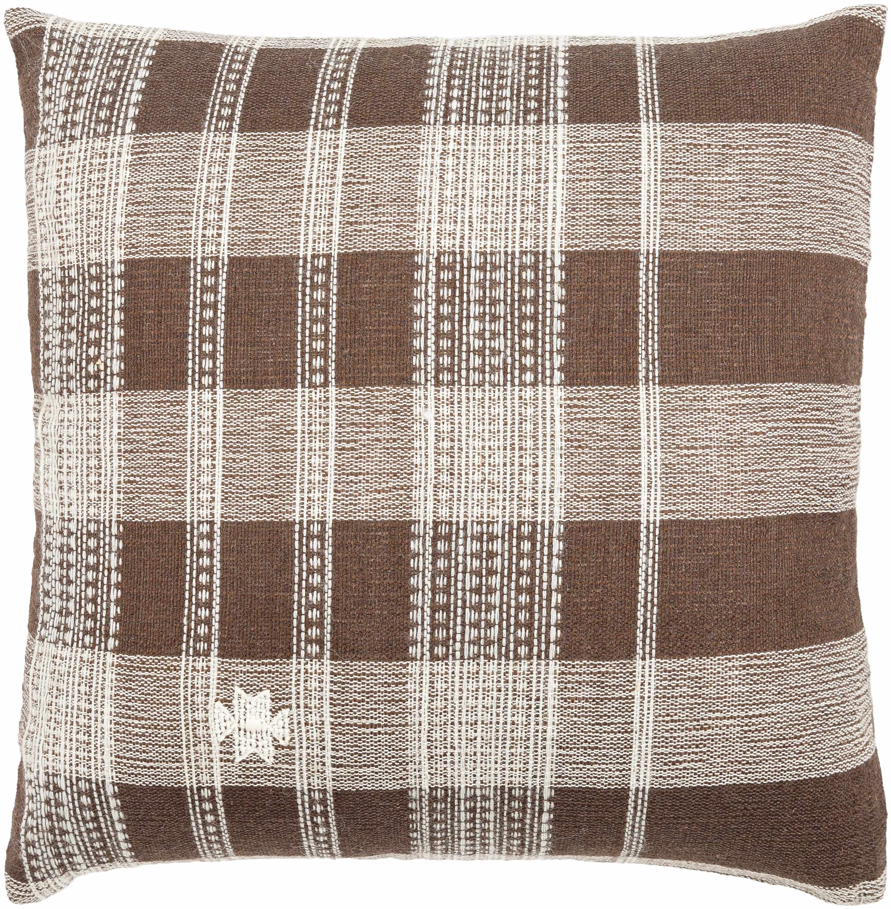 Zen Brown Striped Throw Pillow
