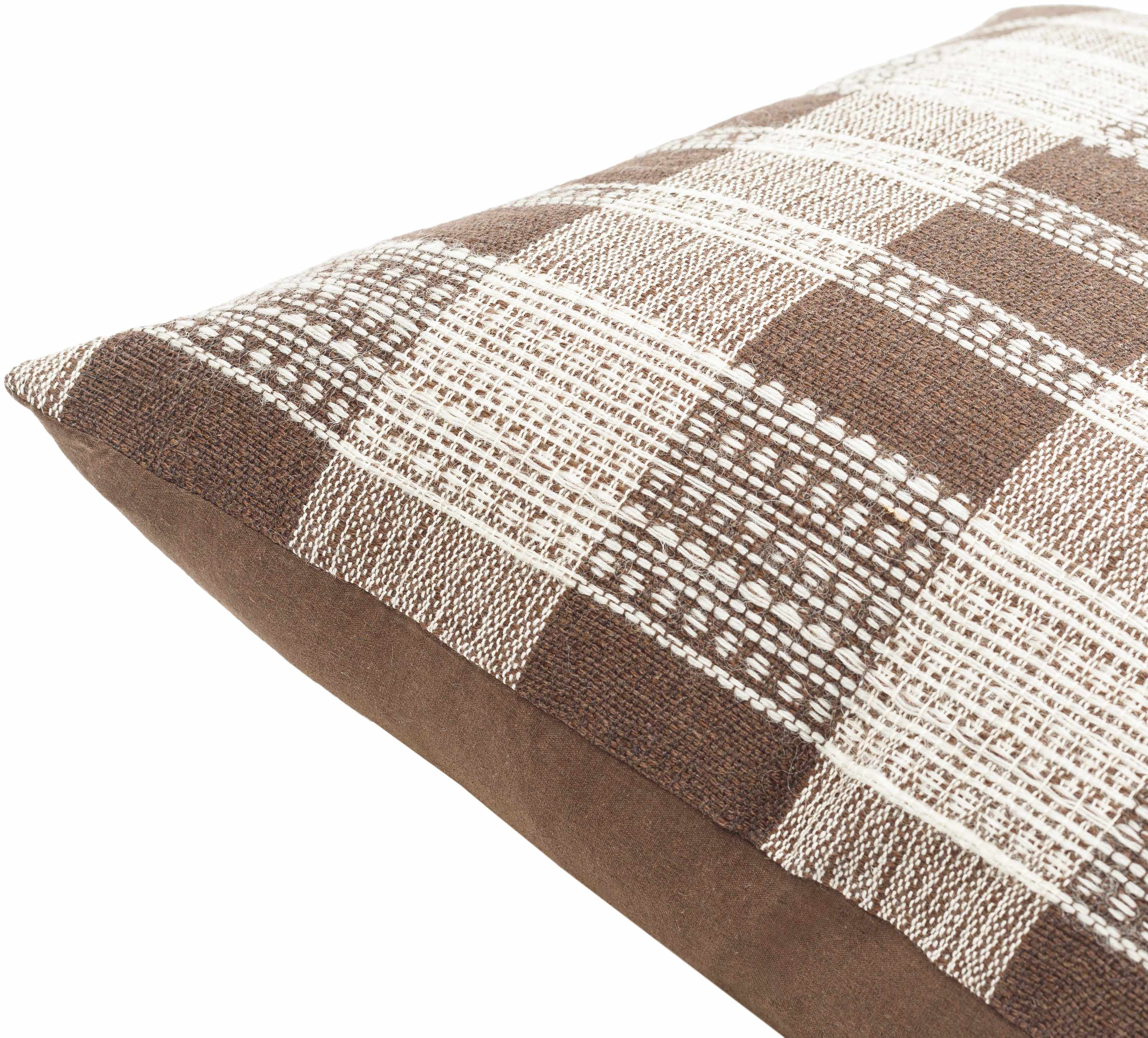 Zen Brown Striped Throw Pillow
