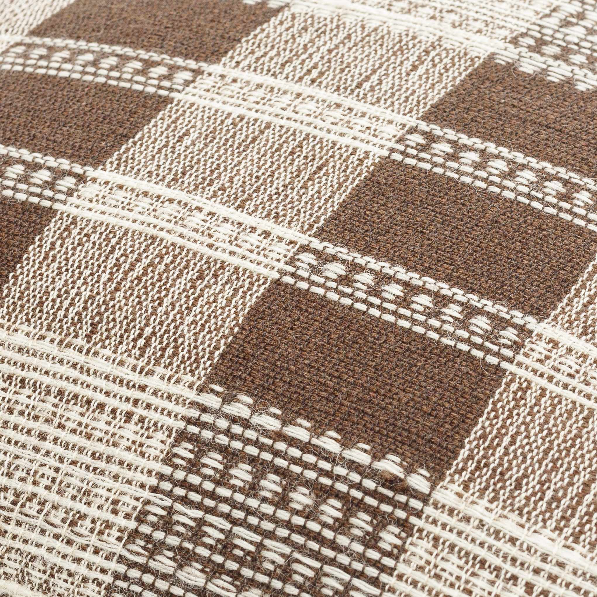 Zen Brown Striped Throw Pillow