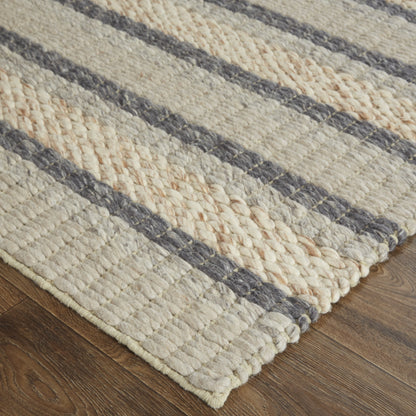 Berkeley Transitional Stripes - Ivory/Tan/Gray Area Rug