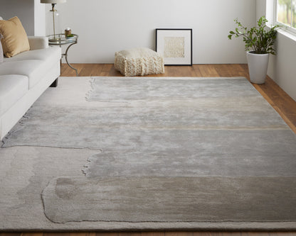 Anya Transitional Abstract - Ivory/Gray Area Rug