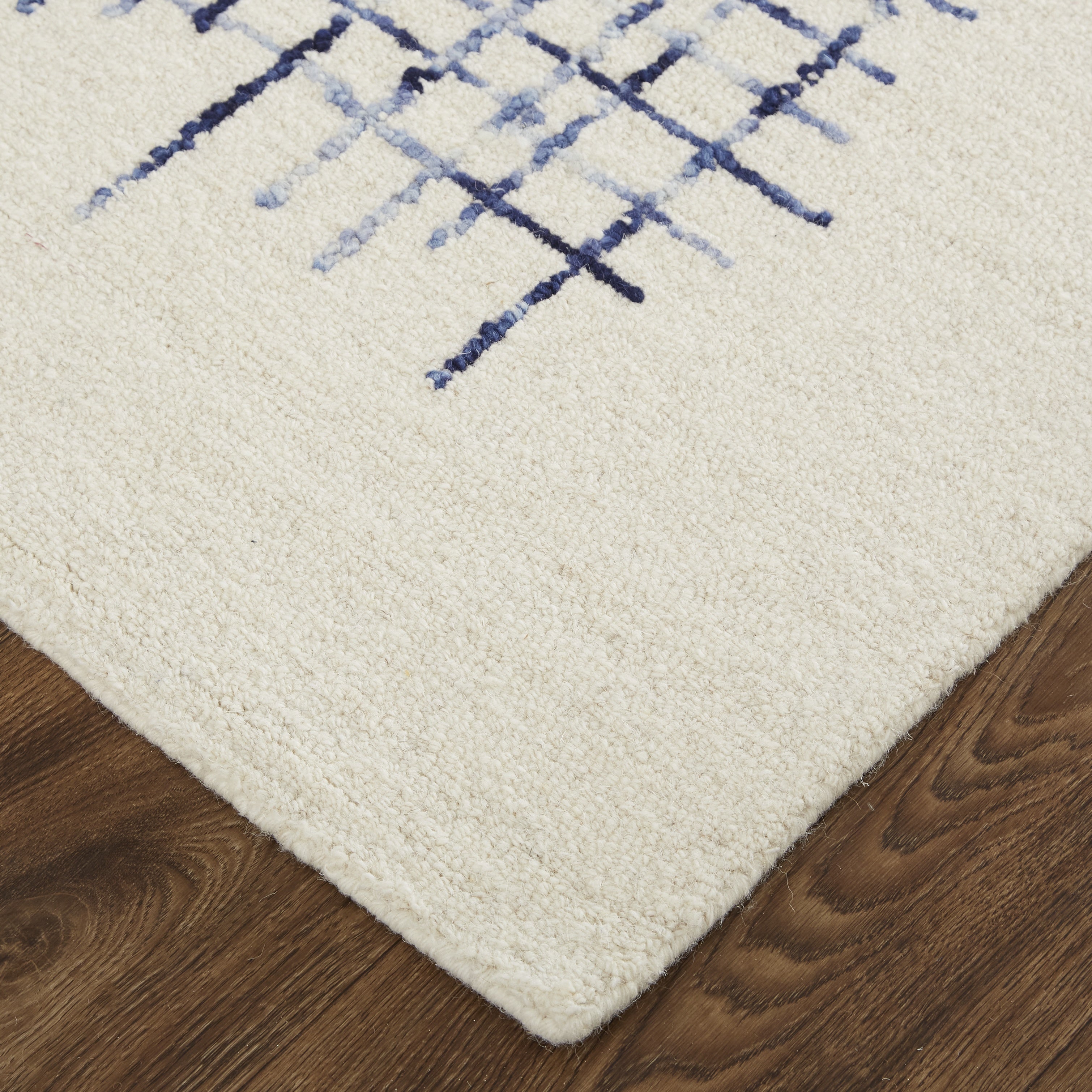 Maddox Transitional Abstract - Ivory/Blue Area Rug