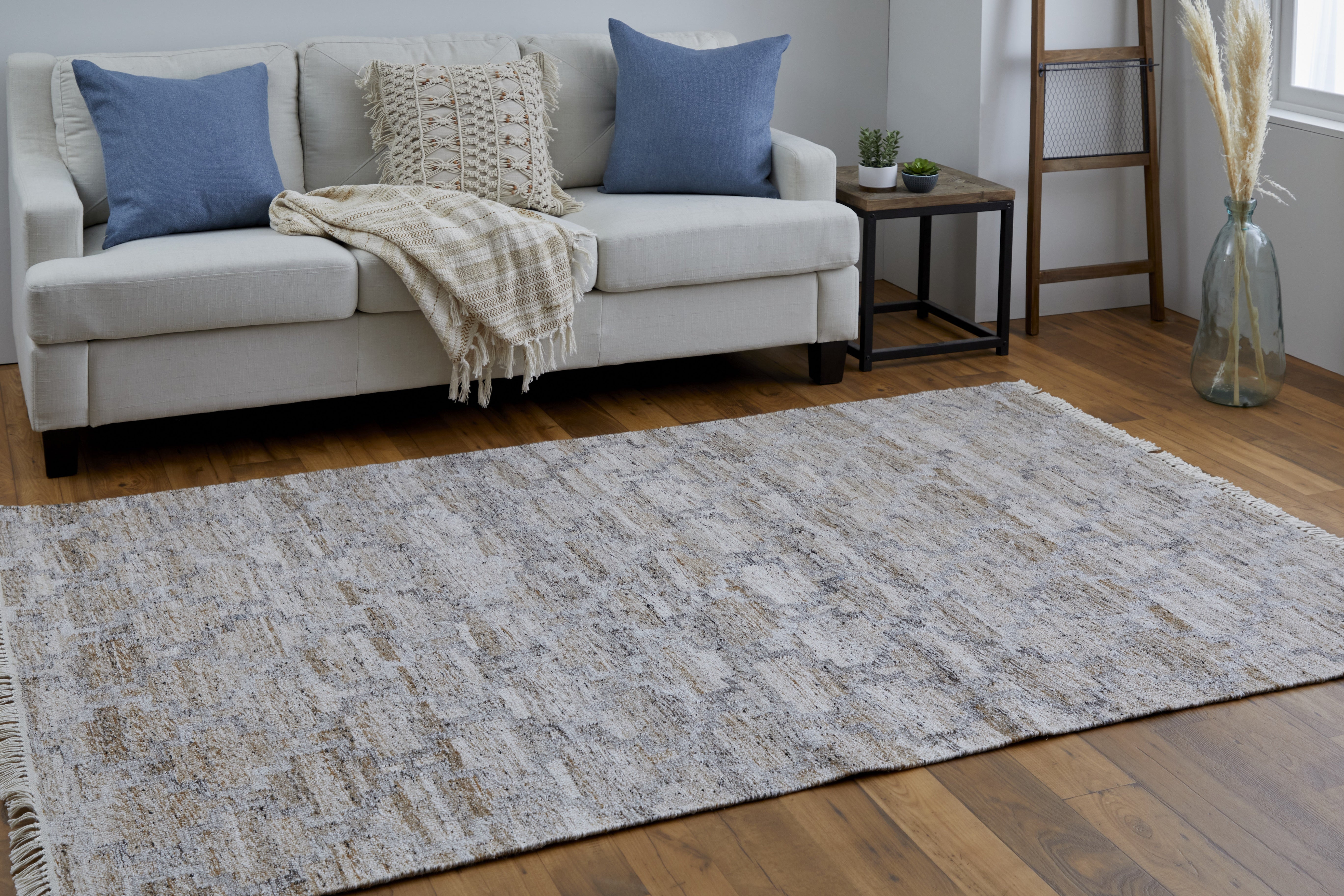 Beckett Transitional Trellis & Lattice - Tan/Gray/Ivory Area Rug