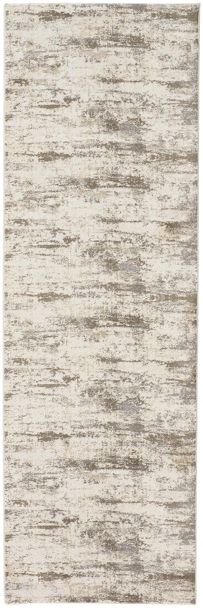 Parker Transitional Abstract - Ivory/Brown Area Rug