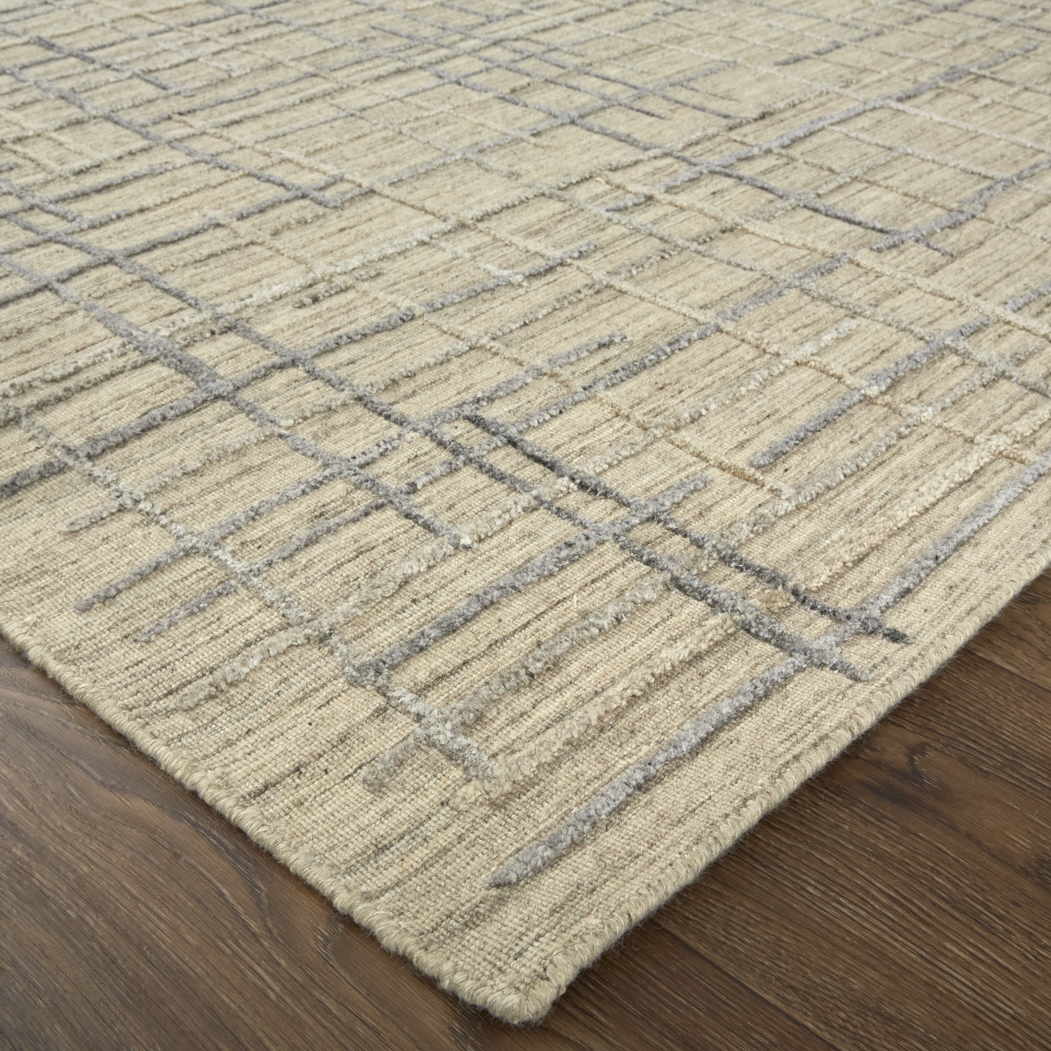 Kirkwood Transitional Abstract - Tan/Silver Area Rug
