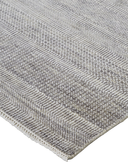 Janson Transitional Stripes - Silver Area Rug