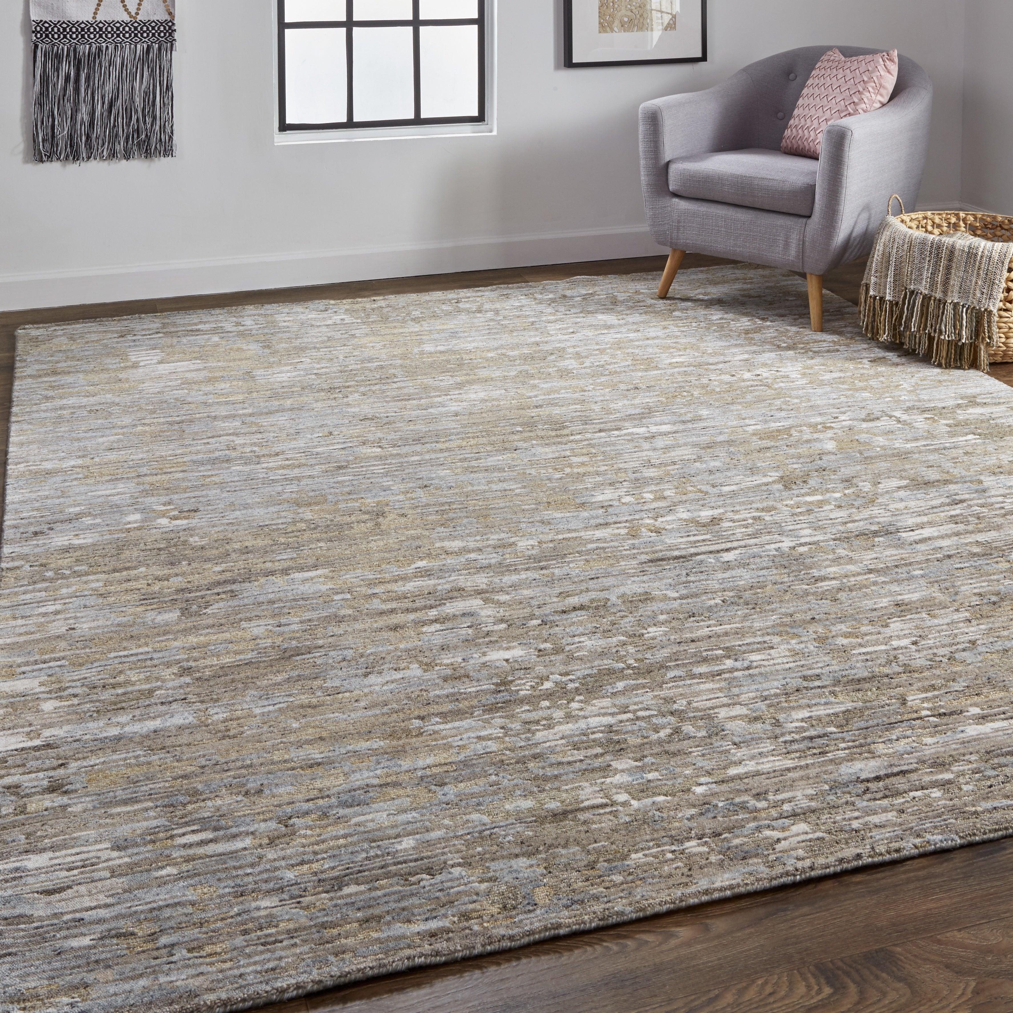 Conroe Modern Abstract - Brown/Gray Area Rug