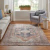 Percy Transitional Medallion - Orange/Brown/Taupe Area Rug