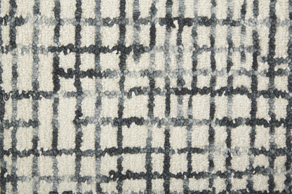 Maddox Transitional Abstract - Ivory/Gray/Black Area Rug