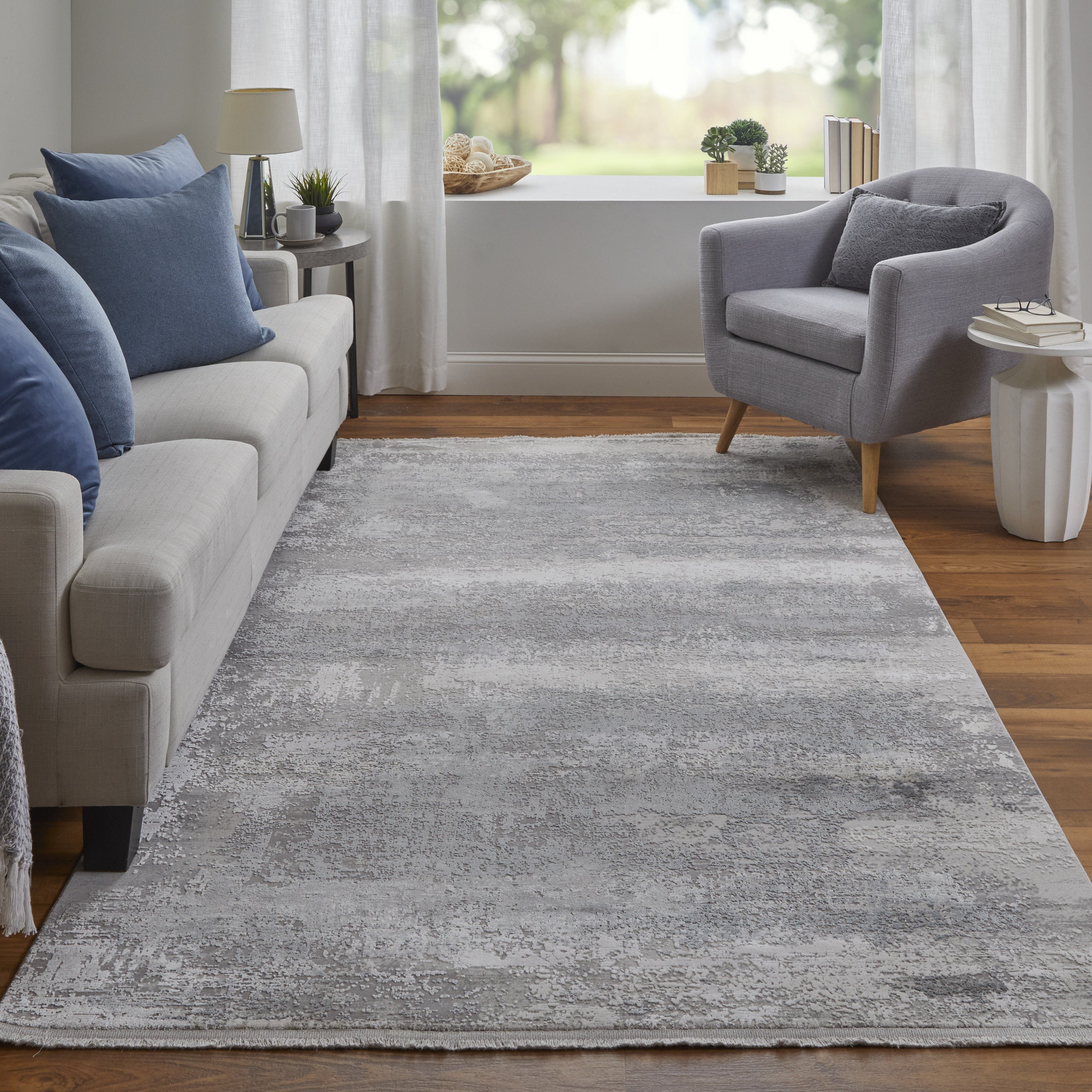 Cadiz Modern Abstract - Taupe/Gray/Silver Area Rug