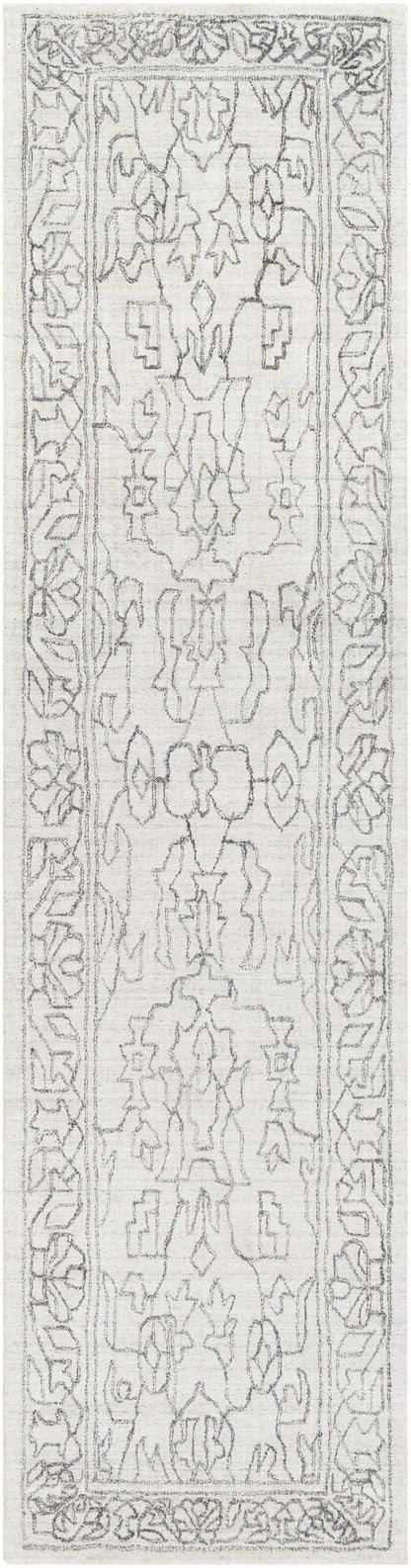 Hand-Knotted Sleek Cream Viscose Area Rug