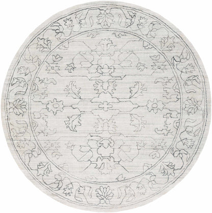 Hand-Knotted Sleek Cream Viscose Area Rug