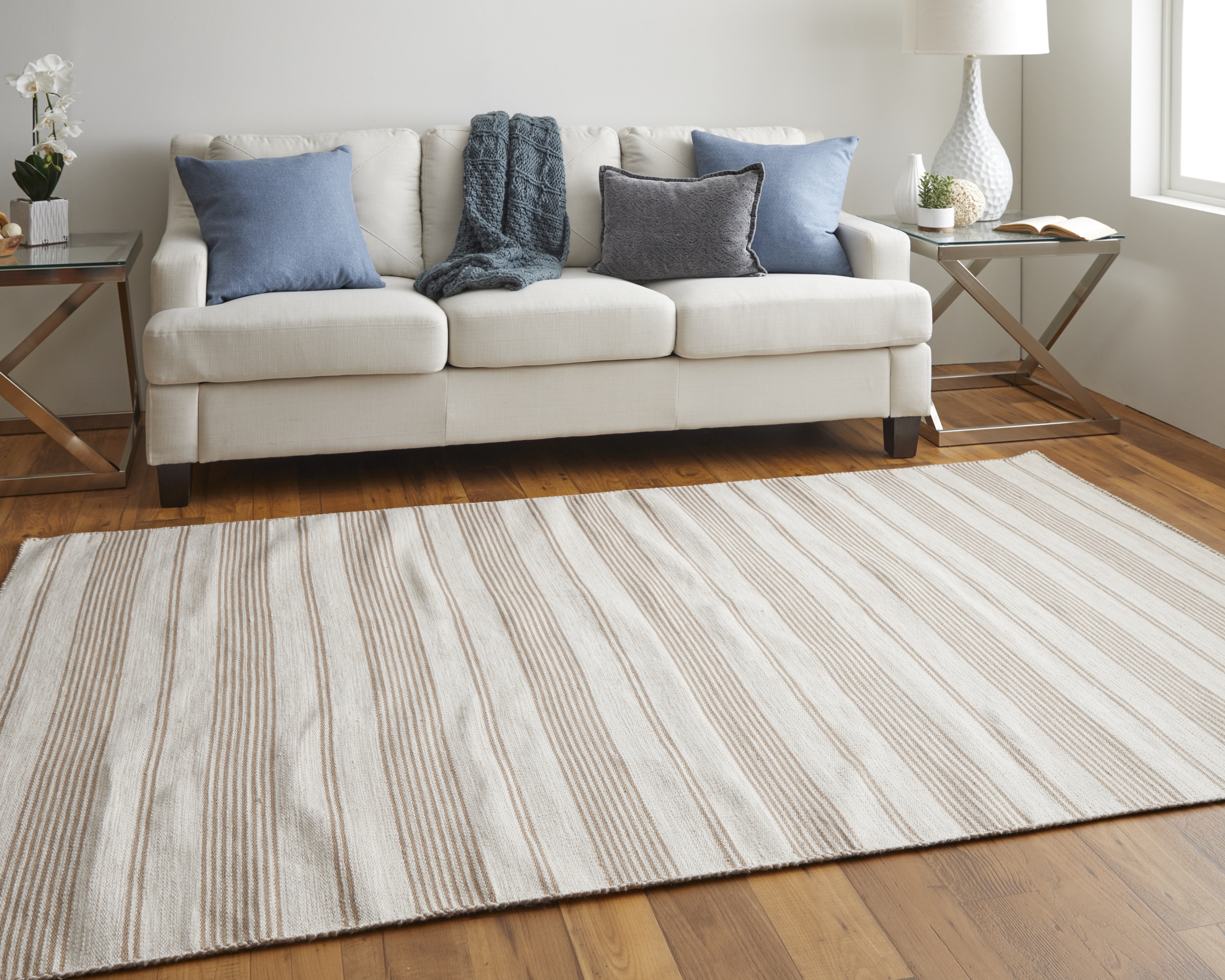 Duprine Transitional Stripes - Ivory/Taupe Area Rug