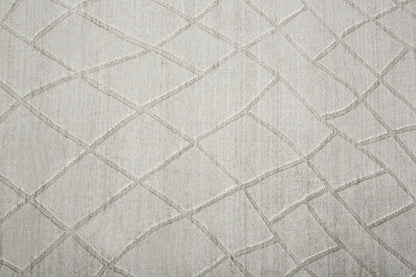 Redford Transitional Solid - Ivory/Gray Area Rug