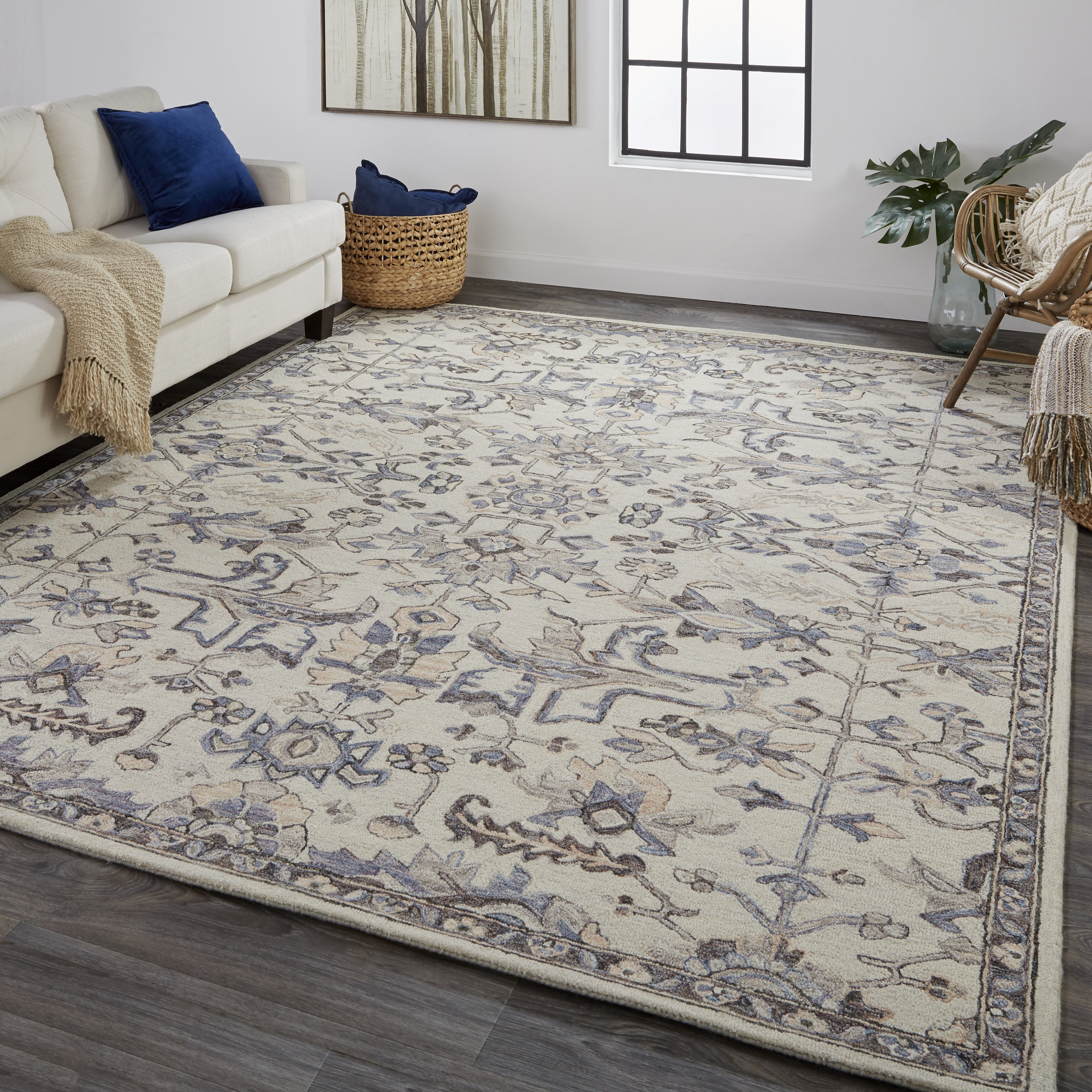Fallon Traditional Oriental - Ivory/Gray Area Rug