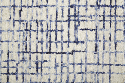 Maddox Transitional Abstract - Ivory/Blue Area Rug